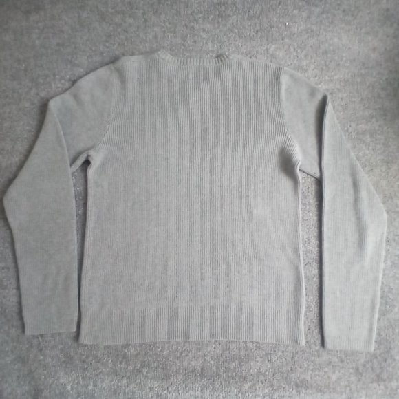 Hollister Sweater Mens Size Large Gray Pullover 100% Cotton Logo - Picture 3 of 7